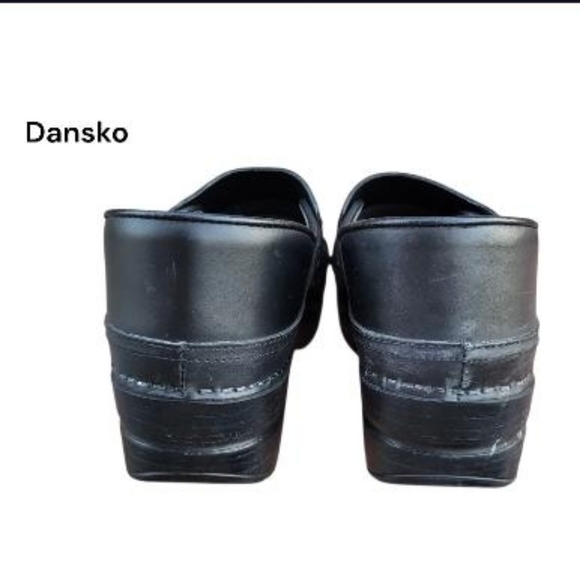 40 Dansko Phoebe Black Leather Slip On Loafer Clog Nurse Work Shoe Women 9.5 10 - Picture 5 of 13